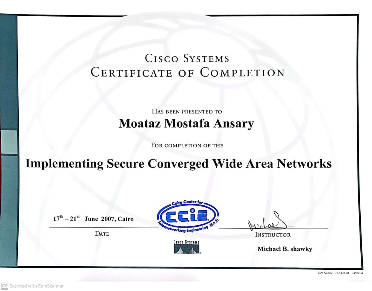 Implementing Secure Converged Wide Area Networks certificate